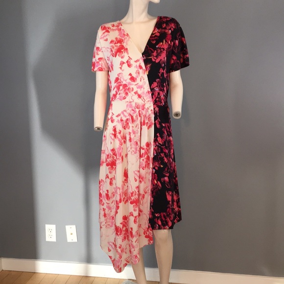 NWT Lewitt Asymmetrical Print Dress Sz 6 - Picture 1 of 8